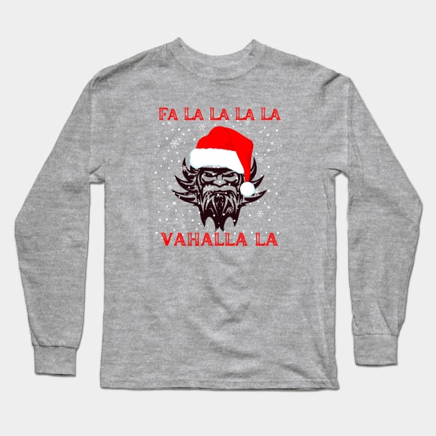 Viking Christmas Long Sleeve T-Shirt by VikingHeart Designs